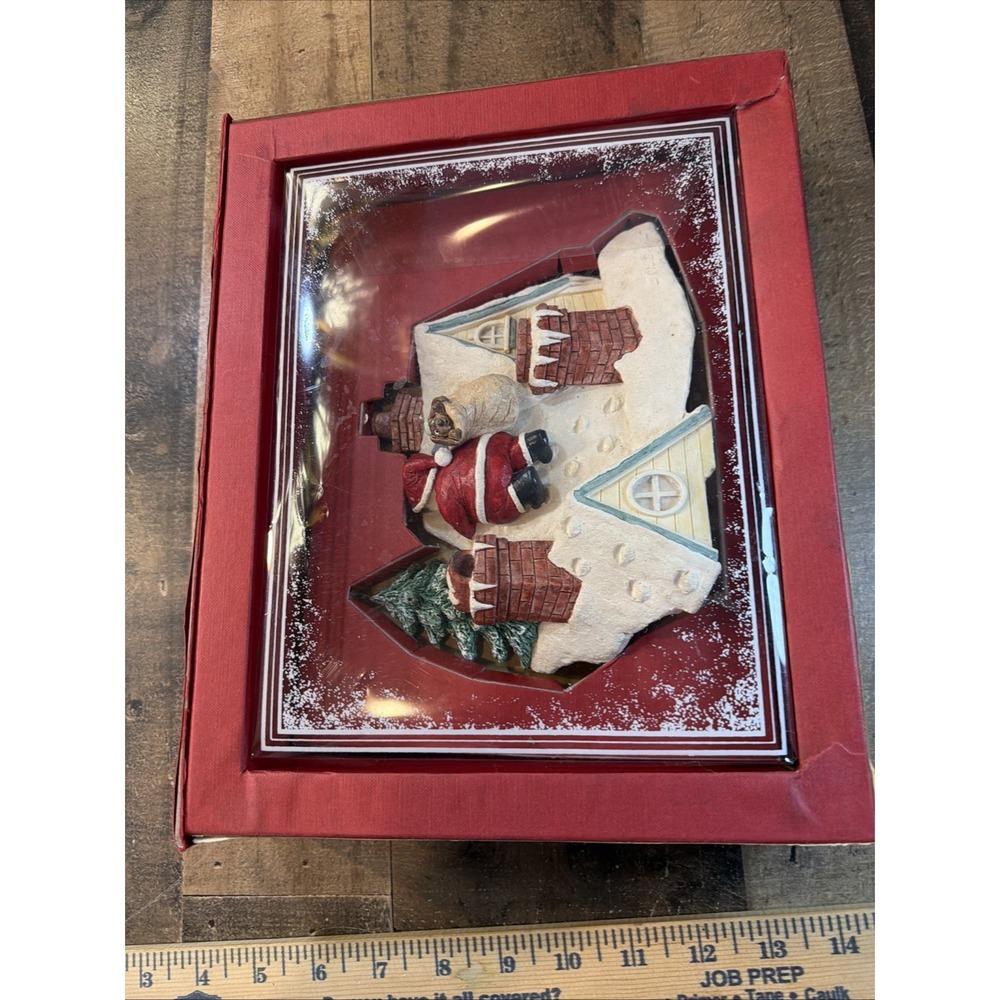 Santa Roof Top Michaels Ltd Classic Memories 3D Sculptured Plaque 1995 Vtg Read - Picture 14 of 15